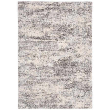 Safavieh 2 x 3 ft. Berber Shag & Flokati Rectangle Power Loomed Rug; Grey & Cream BER219G-2